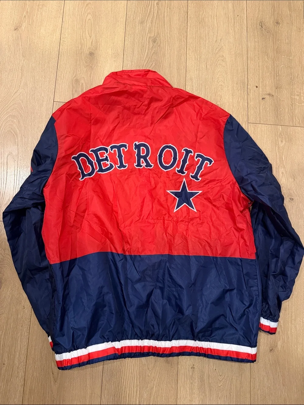 Detroit Stars Adult Red & Navy Windbreaker Jacket